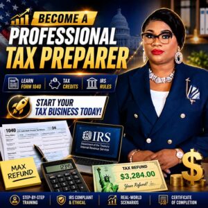 Professional Tax Preparer Course – Learn Form 1040, Tax Credits & IRS Rules